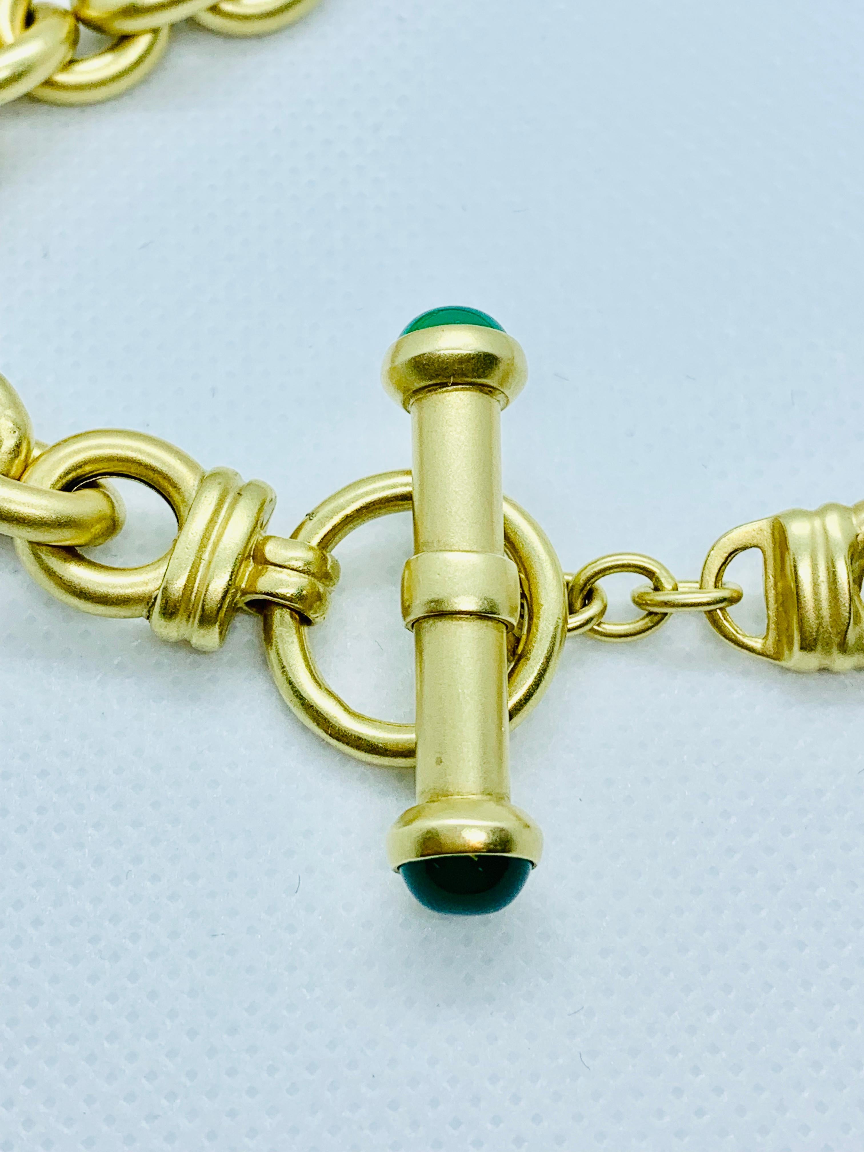 18 Karat Yellow Gold, Diamond and Tourmaline Engrave-Able Enhancer on Chain 5