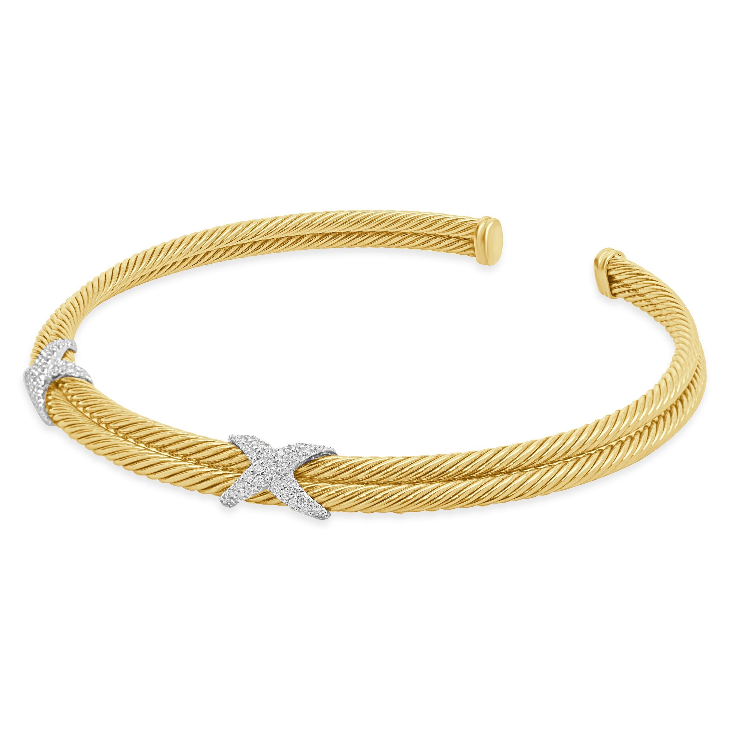 Designer: David Yurman
Material: 18K yellow gold
Diamond: 93 round brilliant cut = 1.00cttw
Color: H / I
Clarity: SI1
Dimensions: necklace measures 14.25-inches long
Weight: 37.14 grams