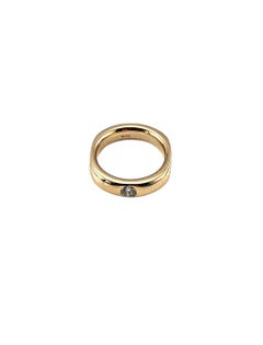 18K Yellow Gold Diamond Wedding Band Ring Size 5.5-5.75 #24591