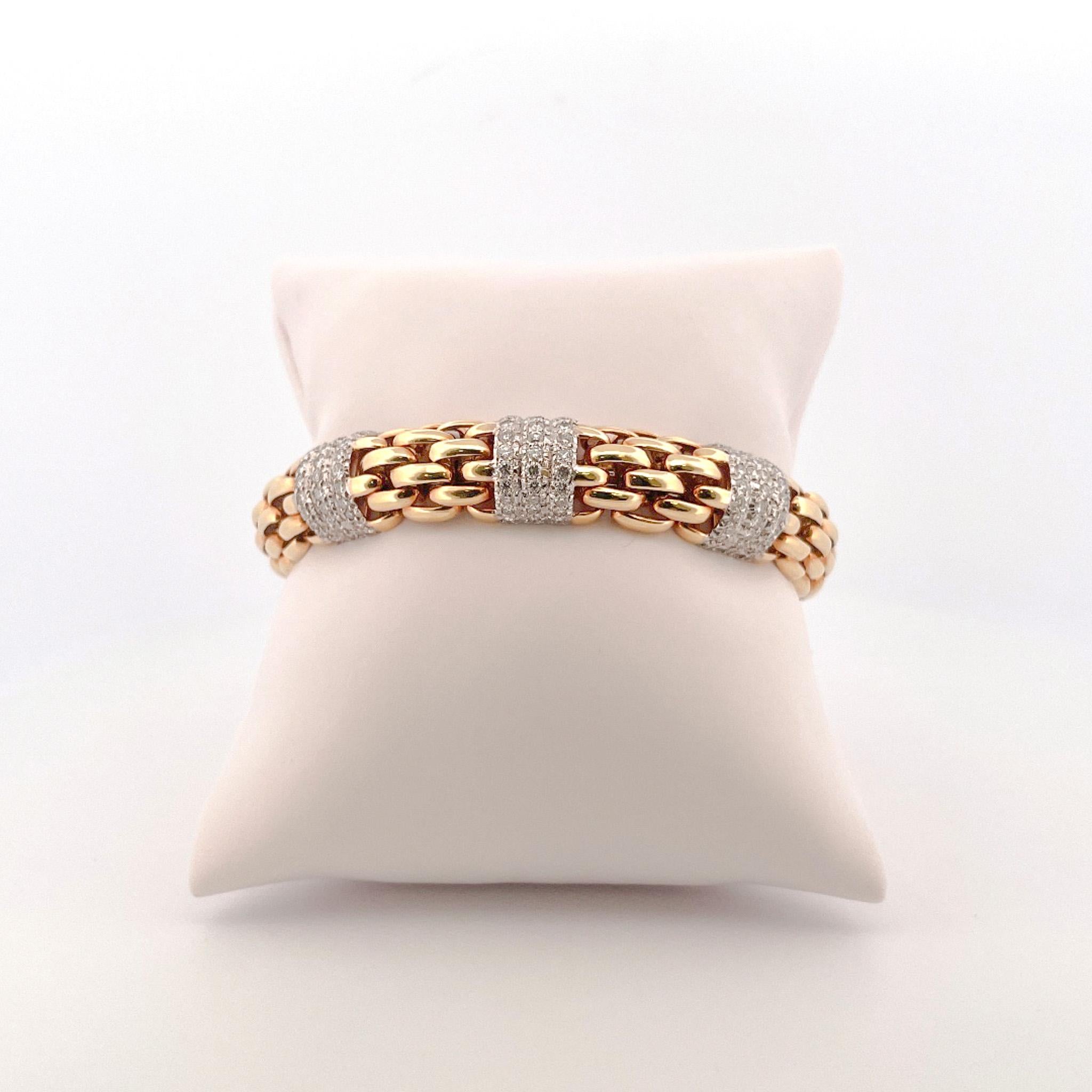 Golden Gem Woven Cuff Bracelet main image 0