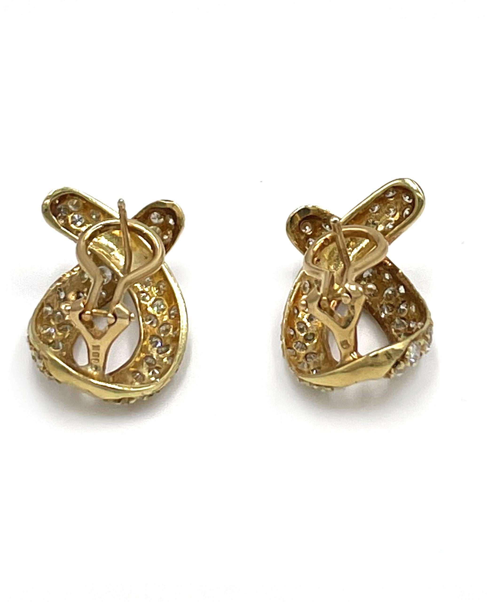 x earrings with diamonds