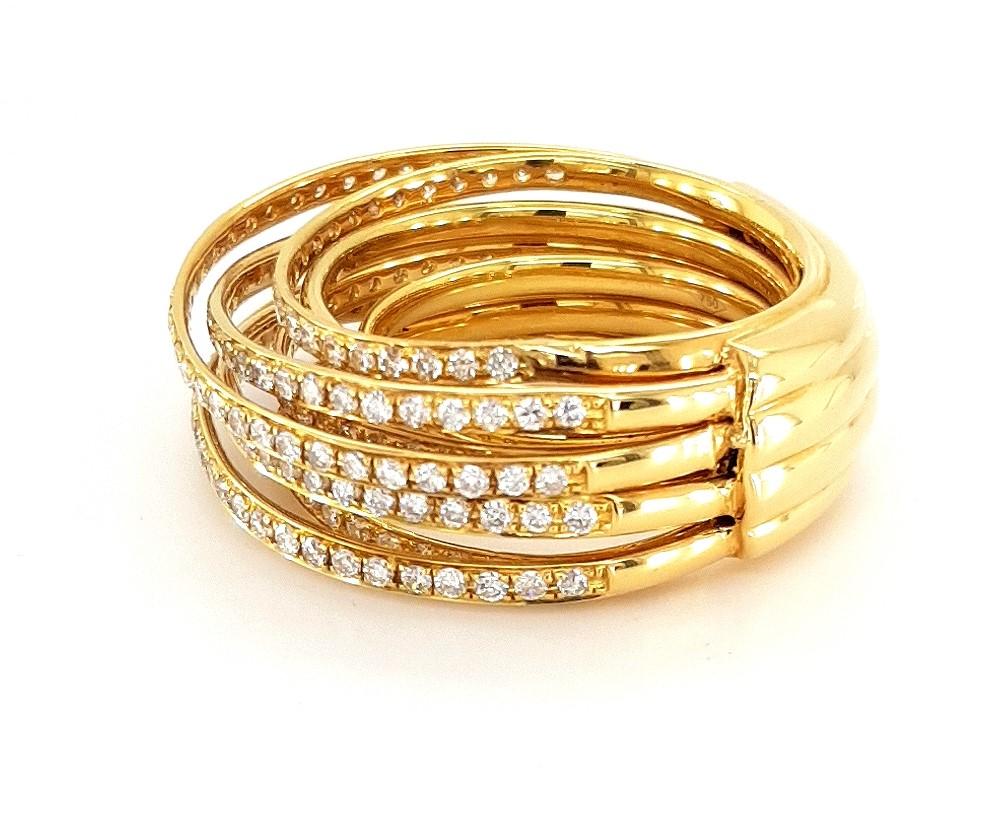 18kt Yellow Gold and Diamonds, de GRISOGONO Allegra Ring Exclusive For Sale 2