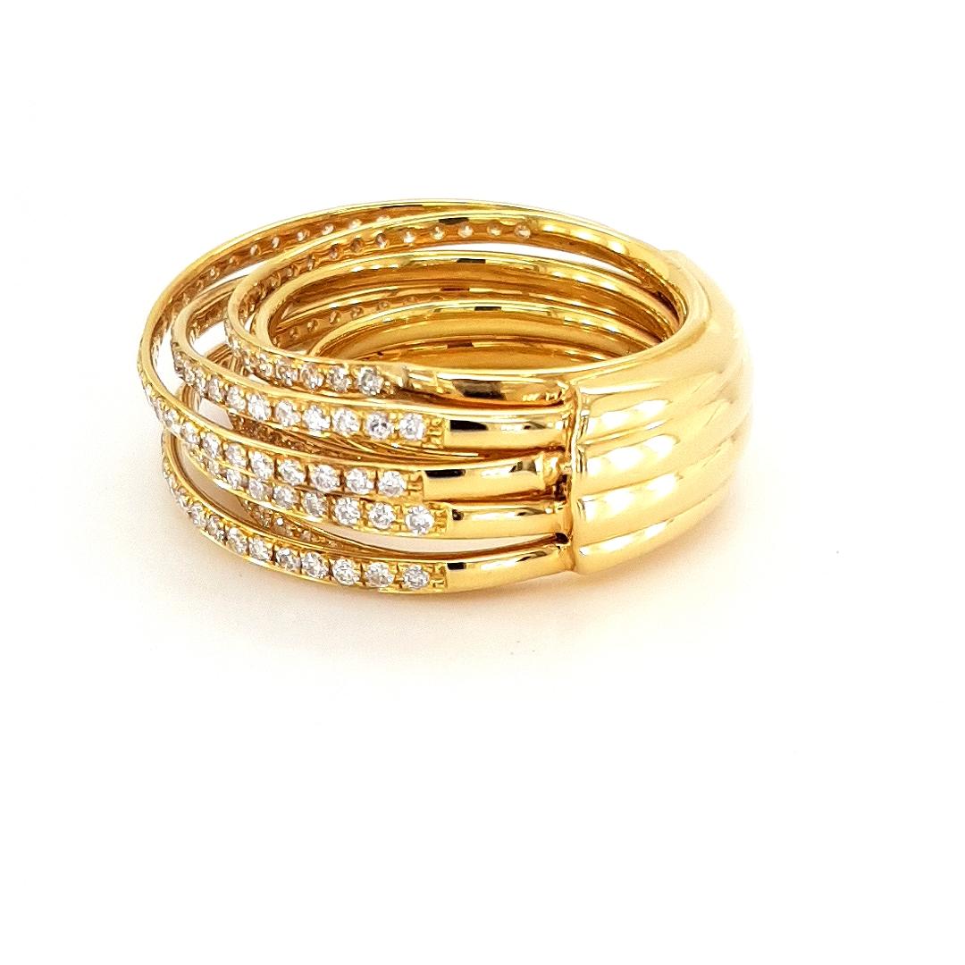 18kt Yellow Gold and Diamonds, de GRISOGONO Allegra Ring Exclusive For Sale 3