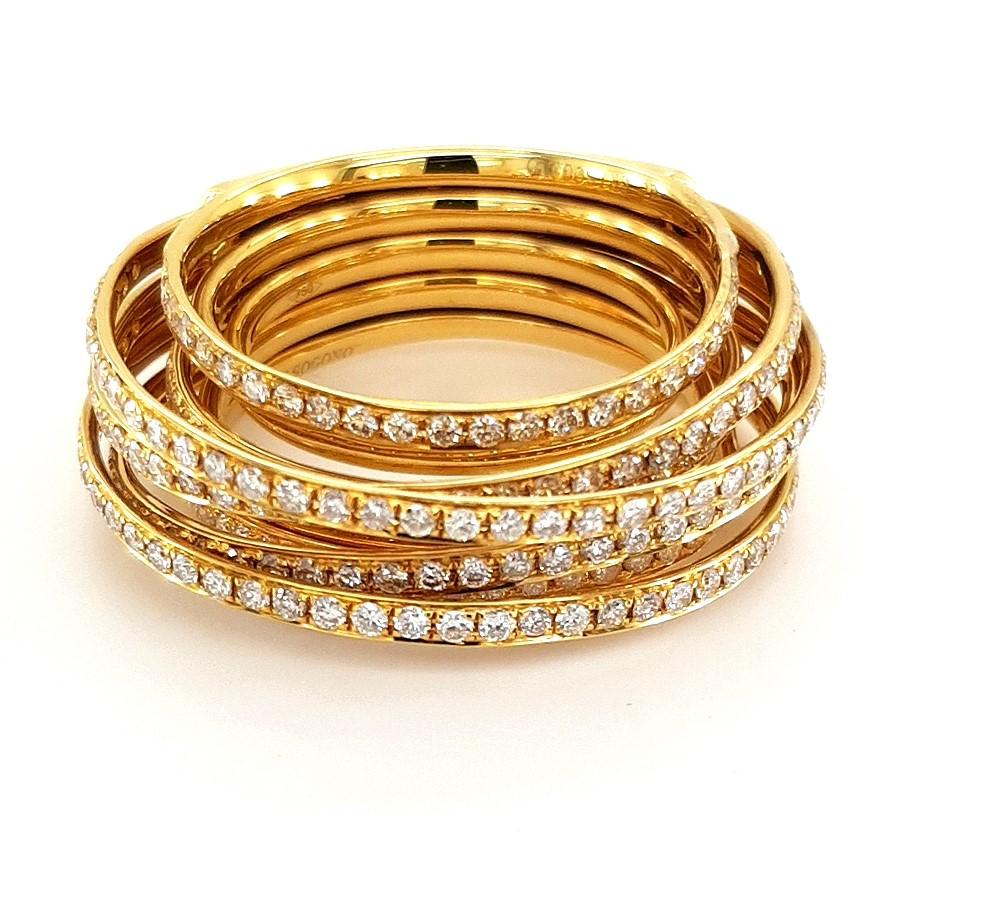 18 Karat Gelbgold und Diamanten, de GRISOGONO Allegra-Ring Exklusiv (Moderne) im Angebot