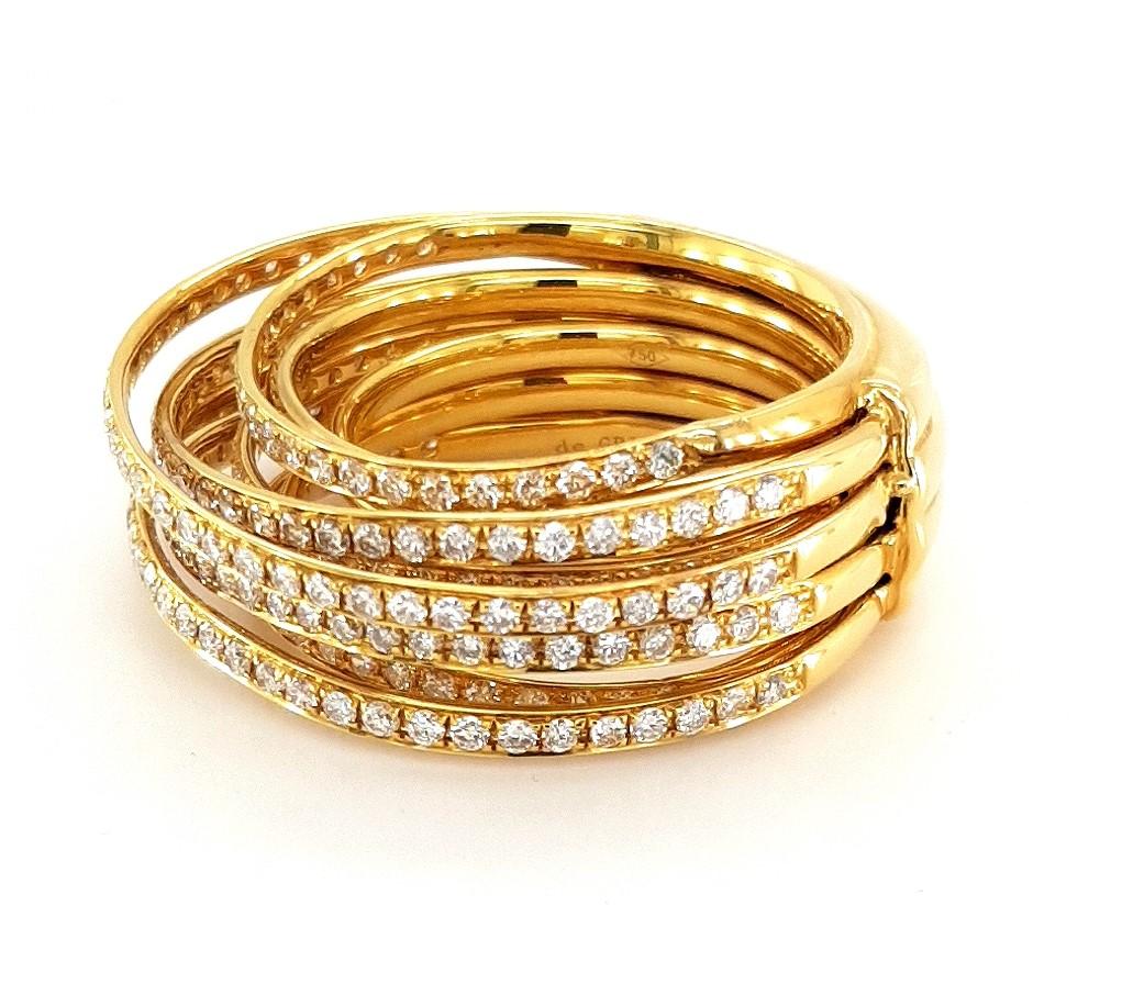 18 Karat Gelbgold und Diamanten, de GRISOGONO Allegra-Ring Exklusiv im Angebot 2