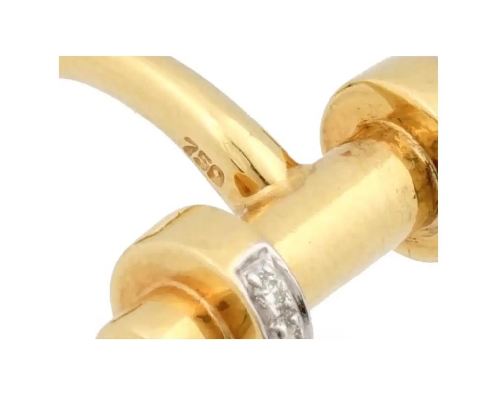 18K Yellow Gold Diamonds Edwardian Manner Cufflinks 1
