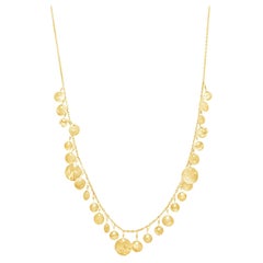 18k Yellow Gold Disc Necklace