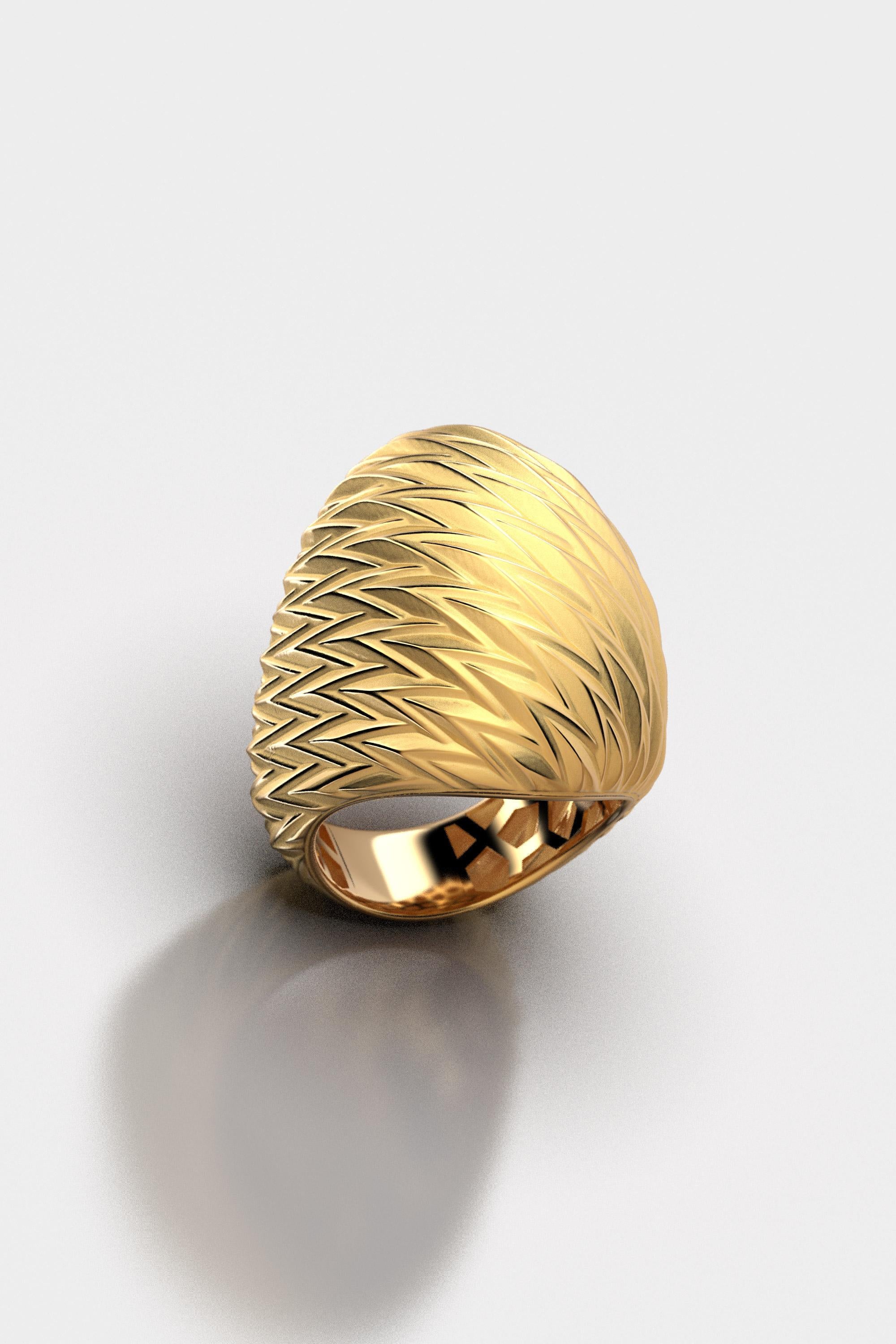 For Sale:  18k Yellow Gold Dome Ring Designed and Crafted in Italy by Oltremare Gioielli 3