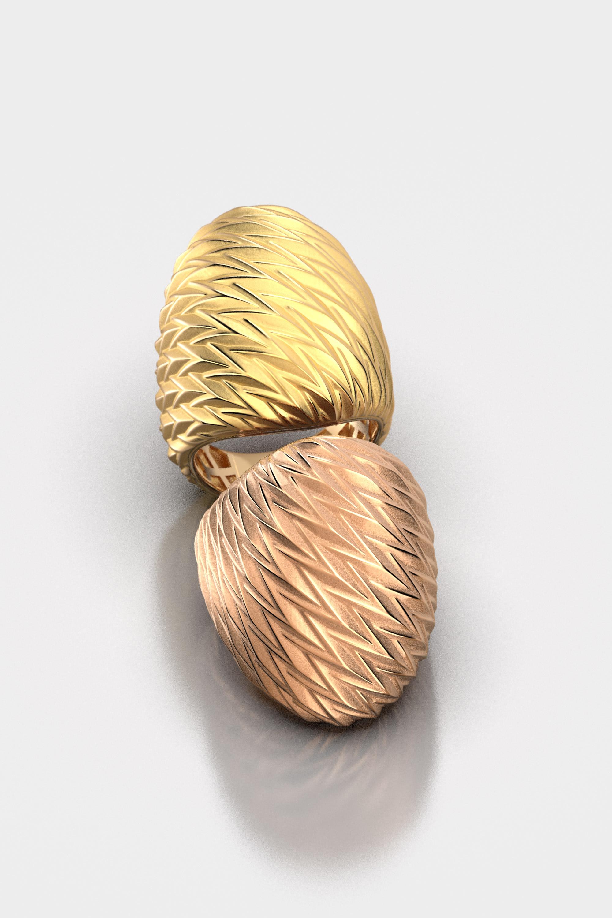 Im Angebot: 18k Gelbgold Dome Ring Entworfen und Craft in Italien von Oltremare Gioielli () 9