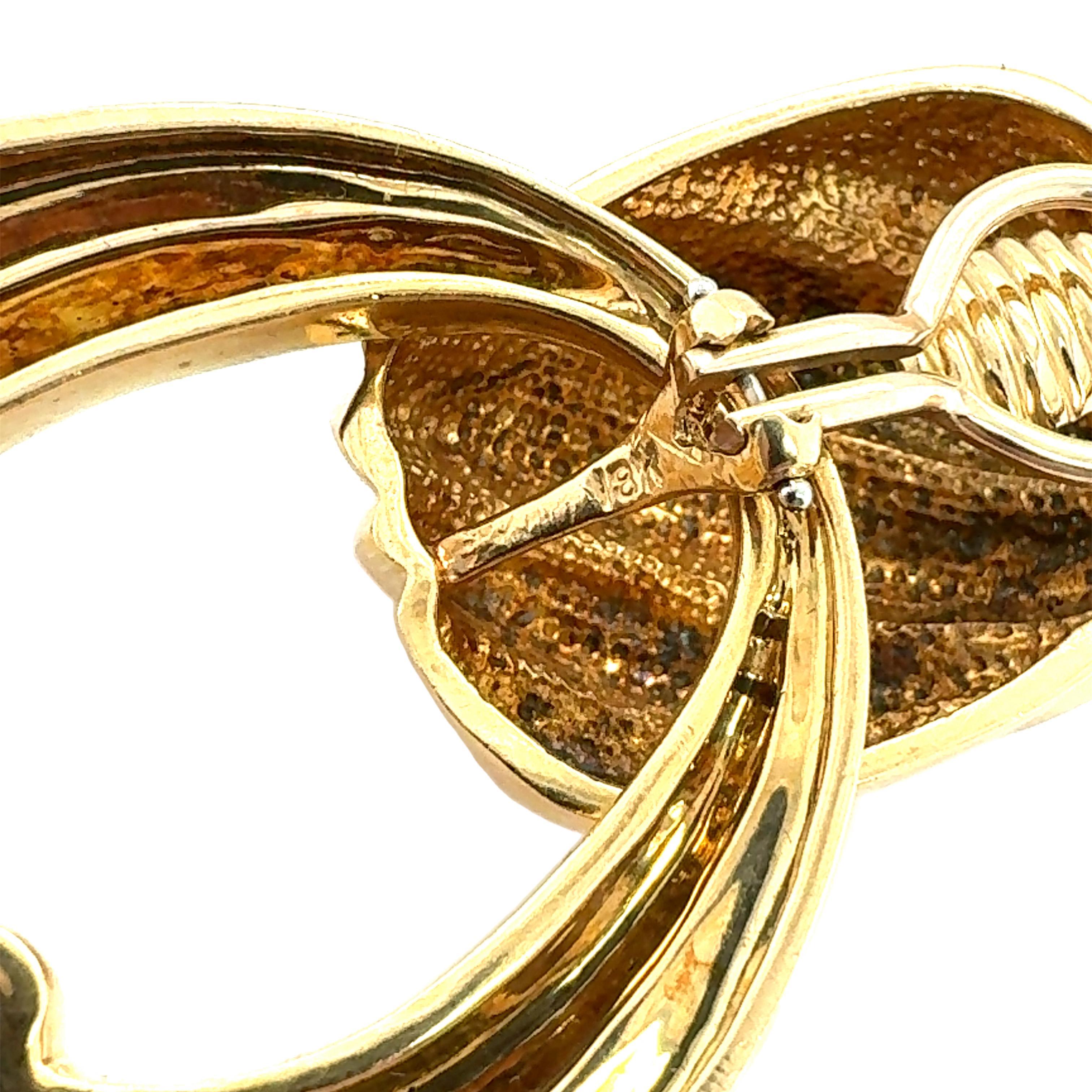 Women's 18k Yellow Gold Door Knocker Earclips For Sale