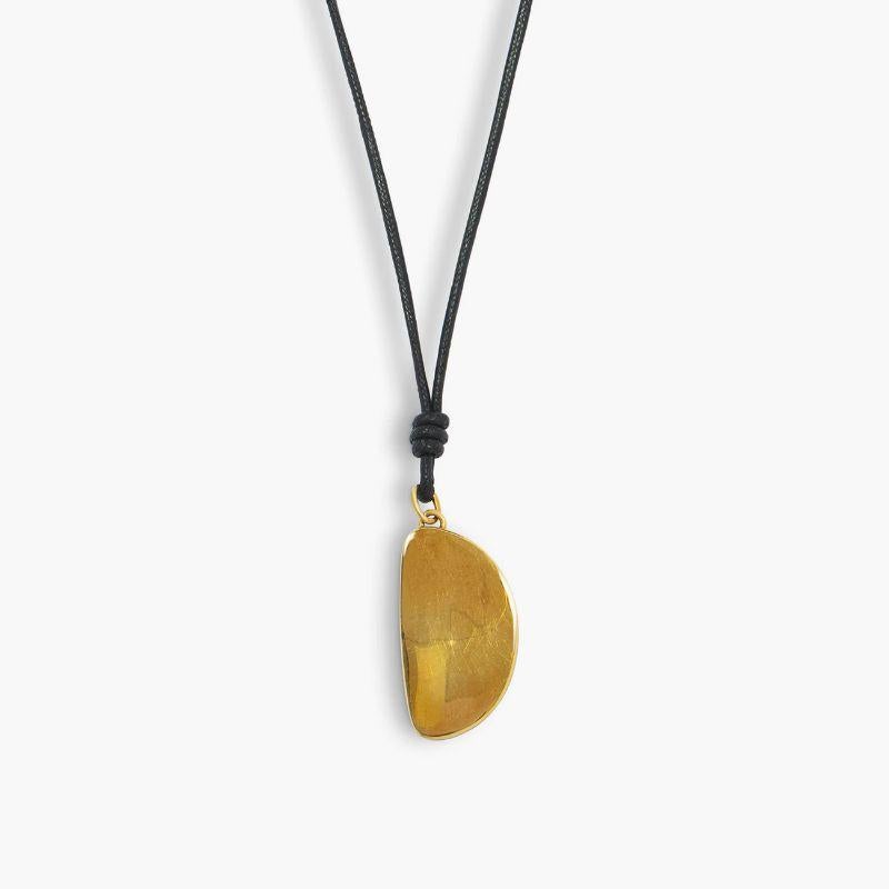 18k Yellow Gold Drusy Agate Necklace In New Condition For Sale In Fulham business exchange, London
