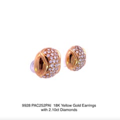 18K Yellow Gold Earrings with Diamonds