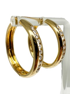 18K Yellow Gold Earrings with Diamonds