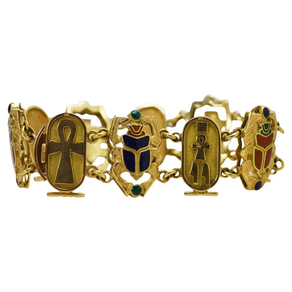 Ägyptisches Armband aus 18 Karat Gelbgold, 49,8 Karat