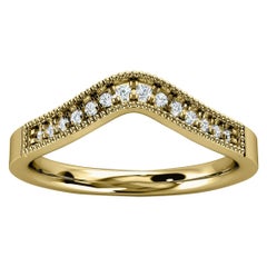 18K Yellow Gold Eleanor Curve Diamond Ring '1/10 Ct. Tw'