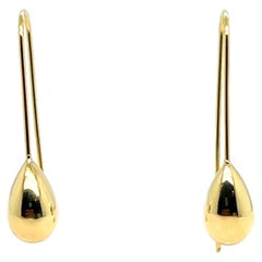 Orecchini a cerchio allungati in oro giallo 18K