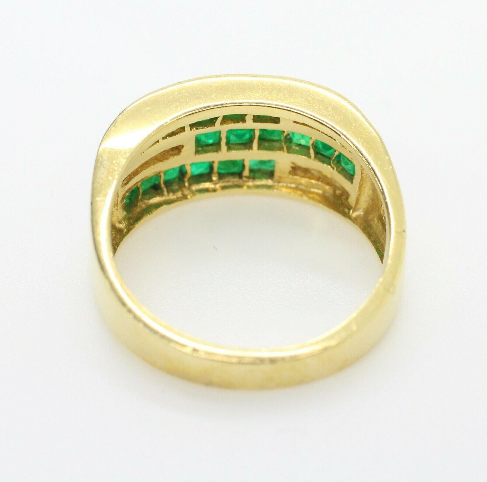 emerald channel ring