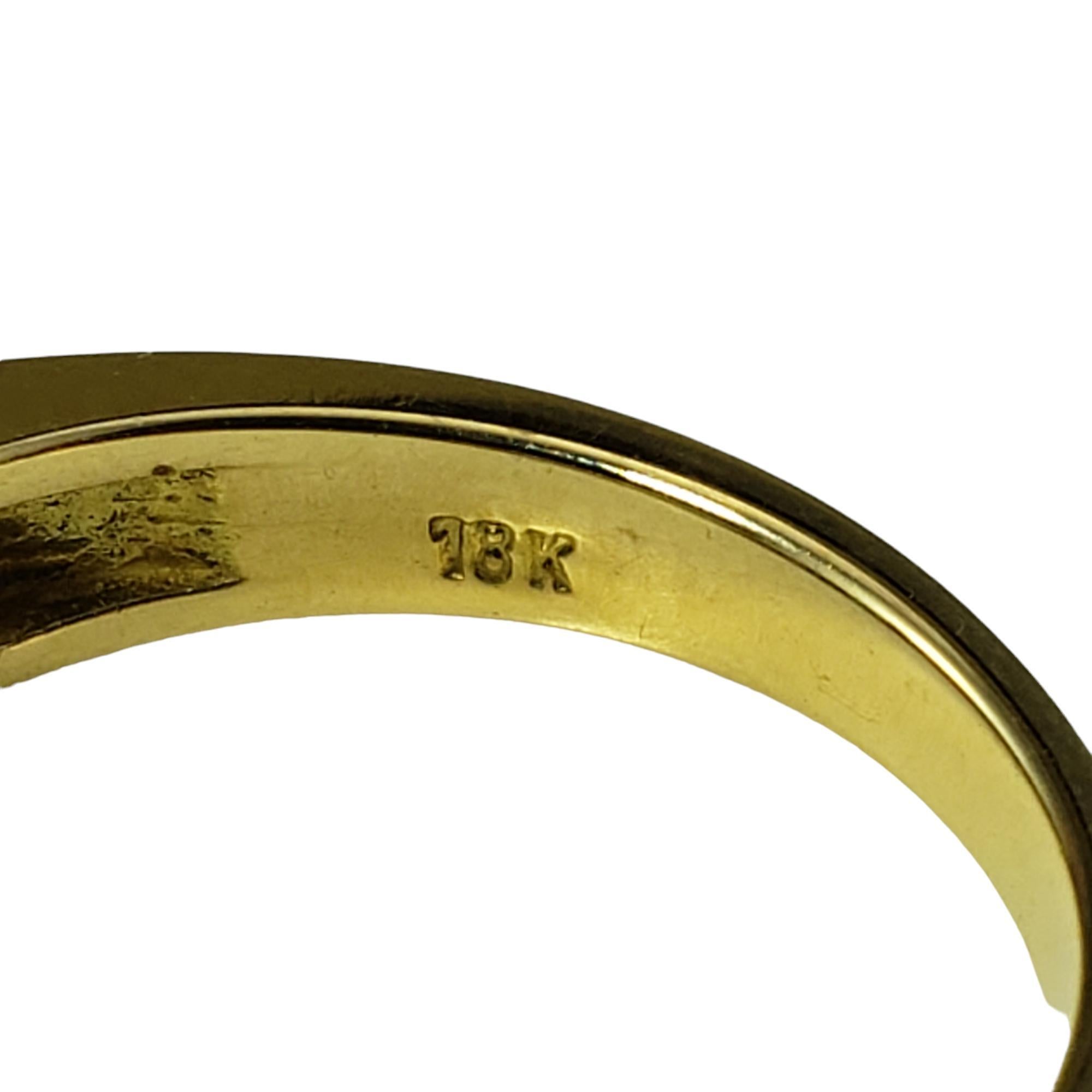 18 Karat Gelbgold Smaragd- und Diamantring Größe 5,75 #16332 im Angebot 1