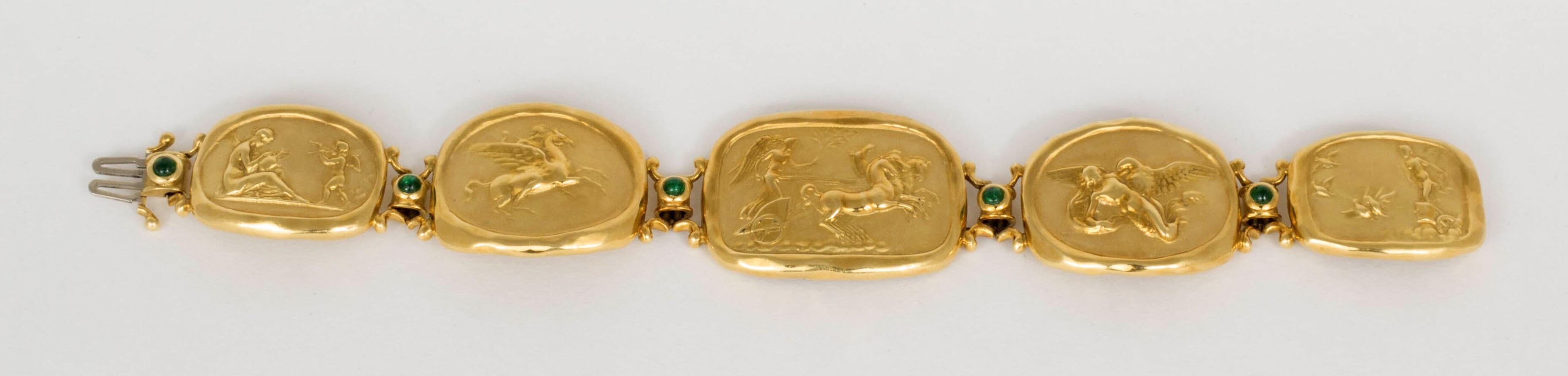SeidenGang Athena Bracelet 18k Yellow Gold and Emeralds 1