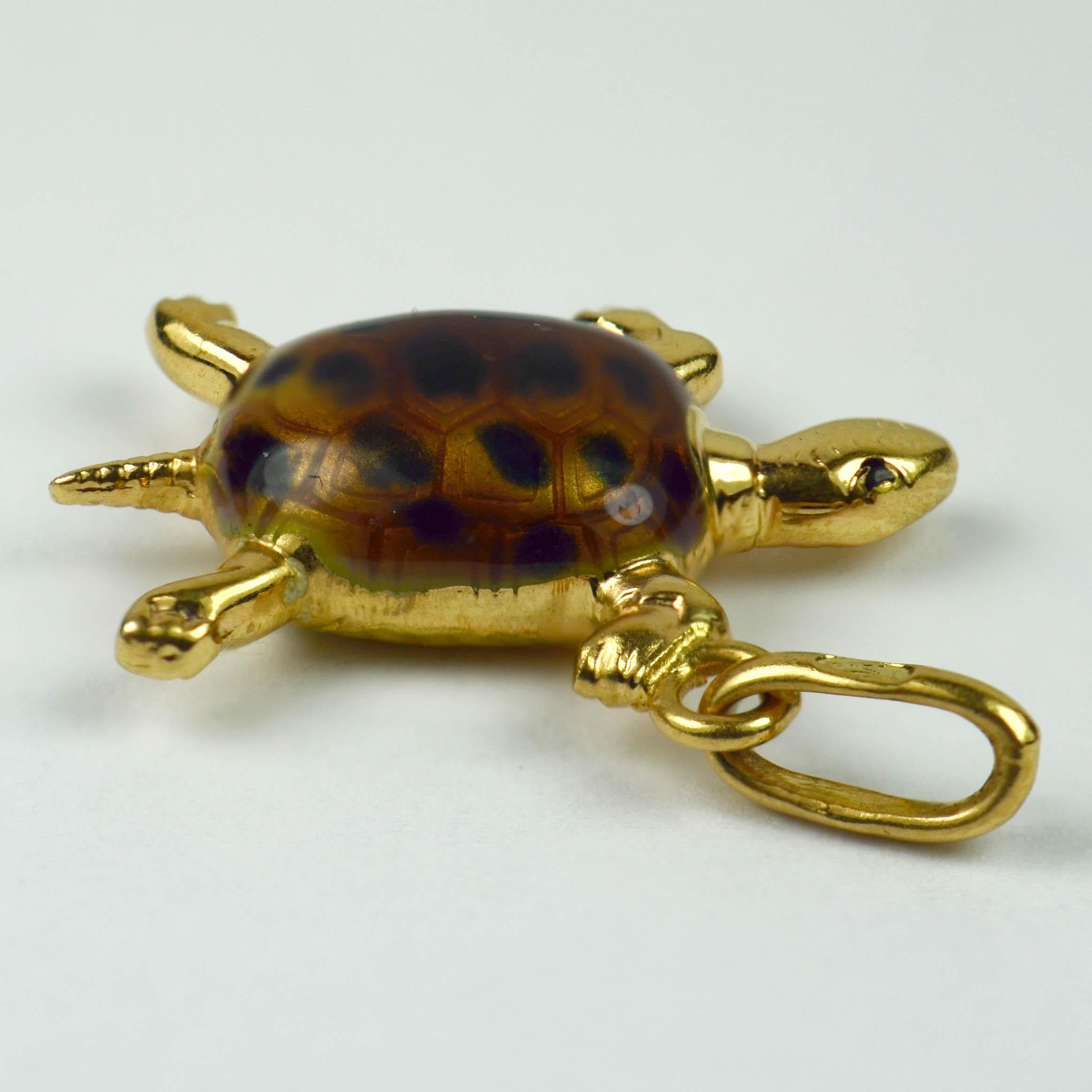 tortoise pendant gold