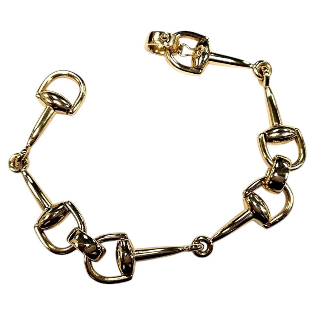 Hermès Gold Horseshoe Link Bracelet at 1stDibs | hermes horseshoe
