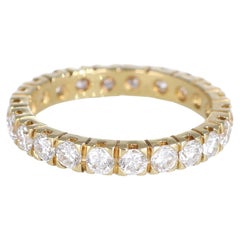 18K Yellow Gold Eternity Band with Natural Round Brilliant Diamonds