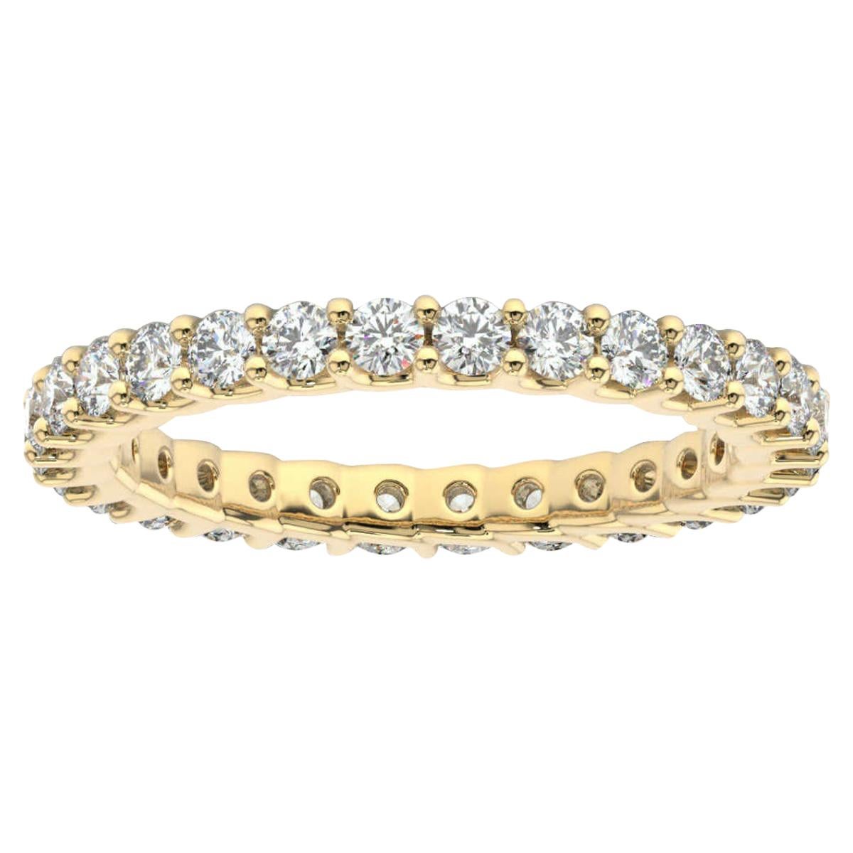 18K Yellow Gold Eternity Pavia "U" Diamond Ring '1 Ct. Tw' For Sale