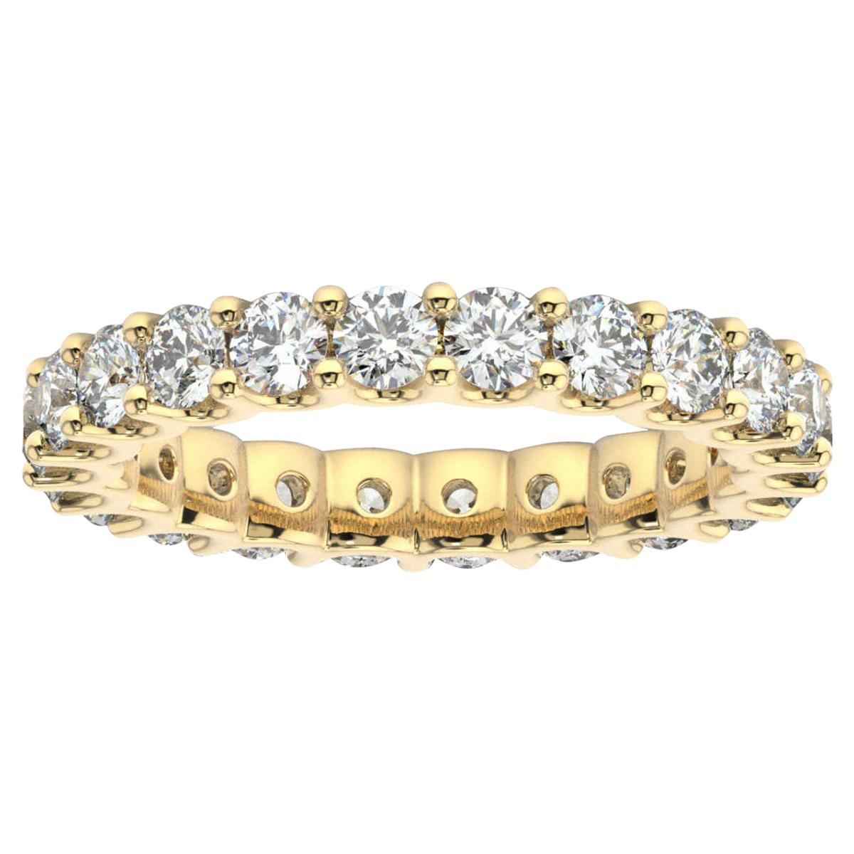 18K Yellow Gold Eternity Pavia "U" Diamond Ring '2 Ct. tw' For Sale