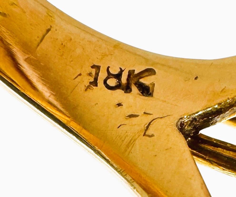 Anello solitario con ametista da 26 carati in oro giallo 18 carati, misura 6,5 in vendita 5