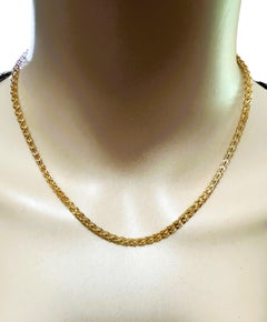 18 Karat Gelbgold Ausgefallene Gliederhalskette Halskette Kette 16,5 Zoll