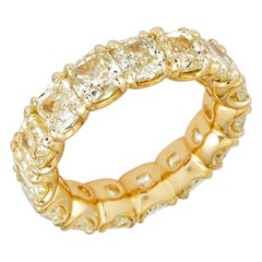 18 Karat Gelbgold Eternity-Ring mit ausgefallenen gelben Diamanten