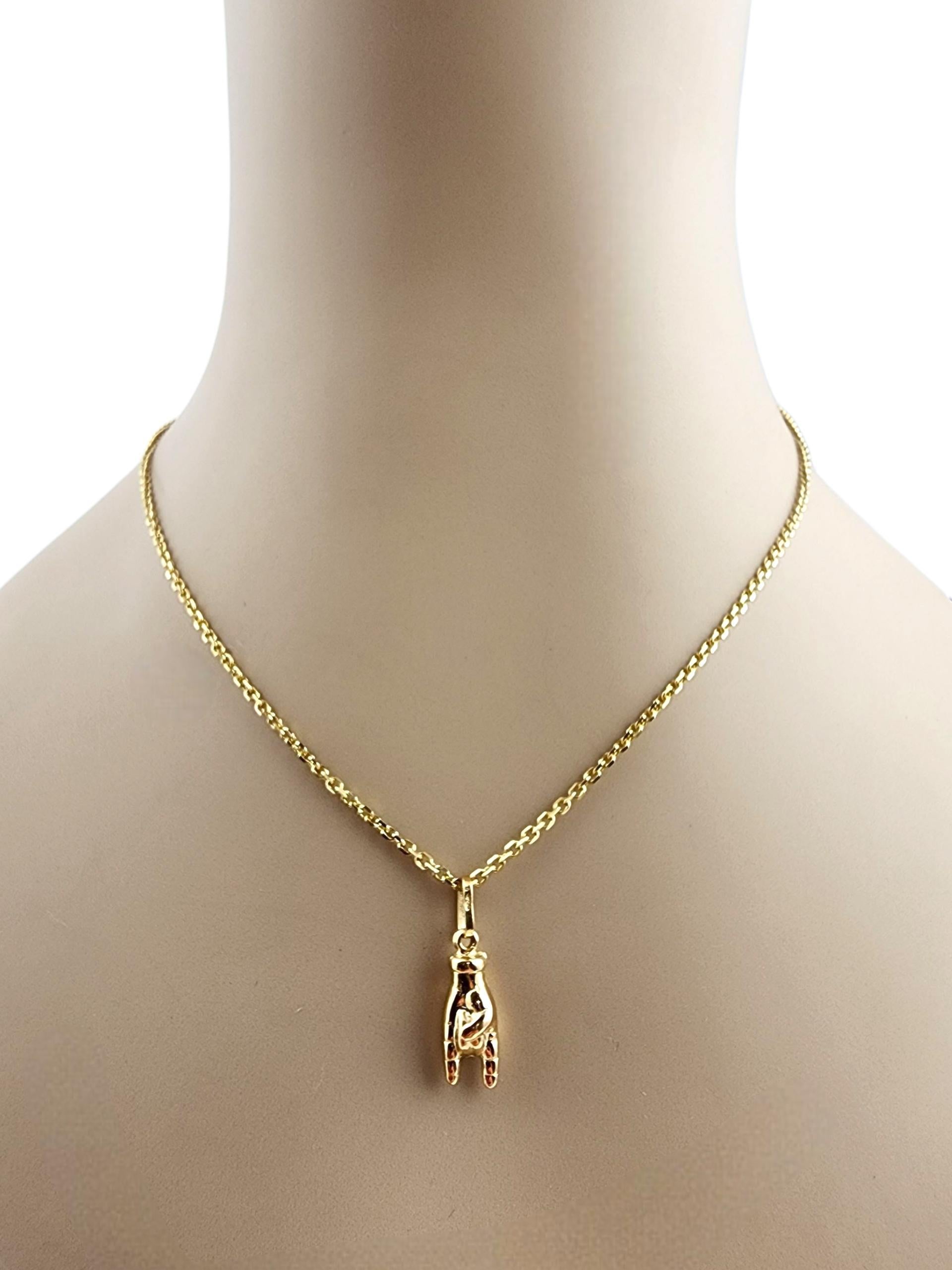 Charm Figa Hand Malocchio in oro giallo 18K #22501 in vendita 3