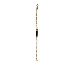 18K Yellow Gold Figaro Link Child's ID Bracelet #25752