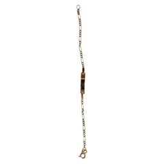 18K Yellow Gold Figaro Link Child's ID Bracelet #25752