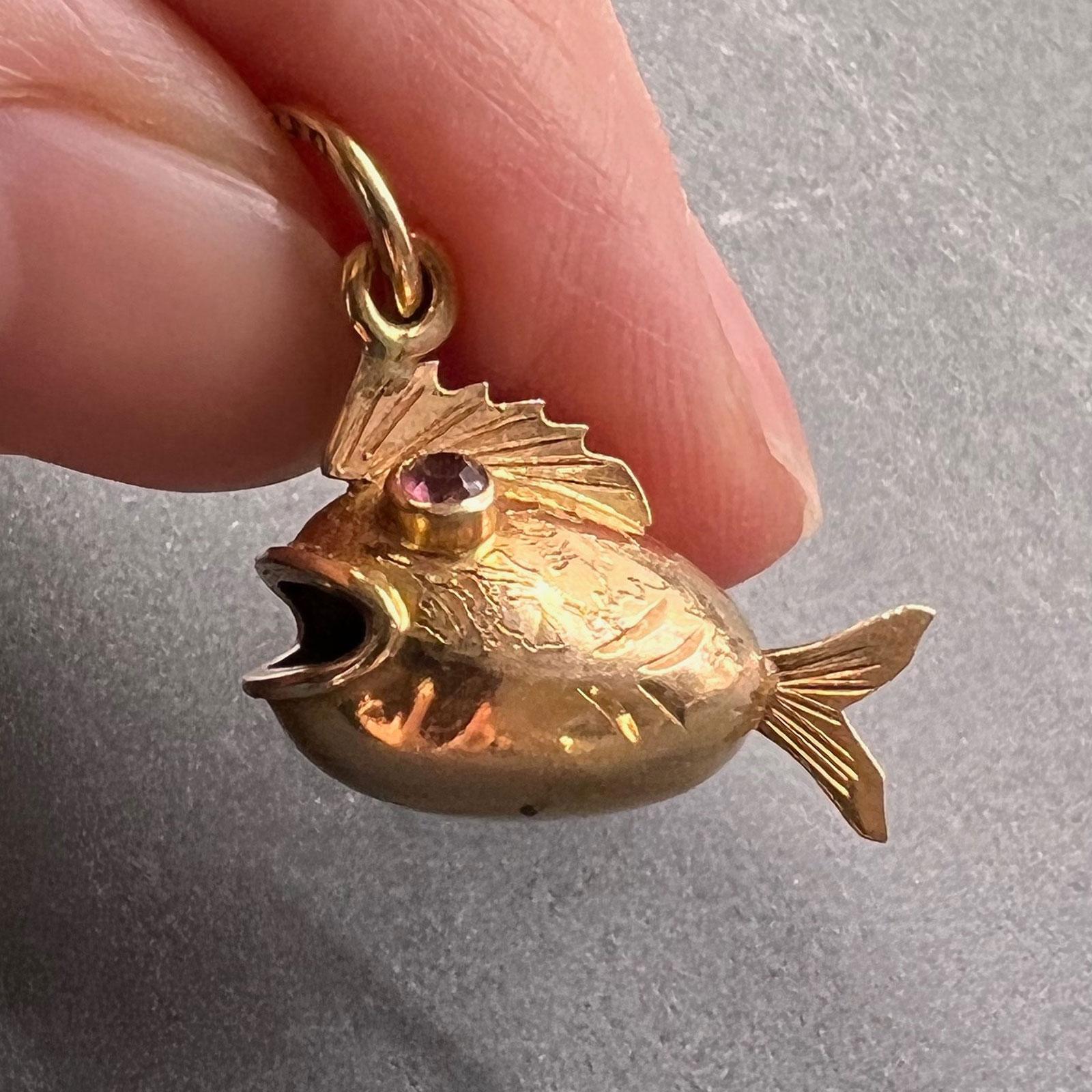 FOR CYNTHIA 18K Yellow Gold Fish Charm Pendant 7