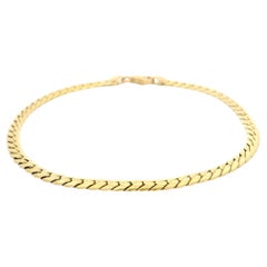 Bracelet unisexe en or jaune 18k à maillons cubains plats Classic de 3,46 mm de large