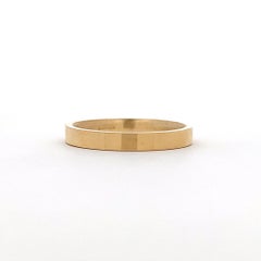 18k Yellow gold flat matte satin wedding band ring