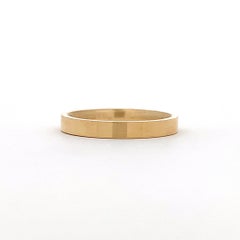 Fede nuziale piatta satinata in oro giallo 18k