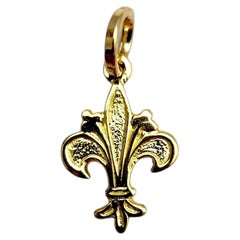 18K Yellow Gold Fleur de Lis Charm #25328