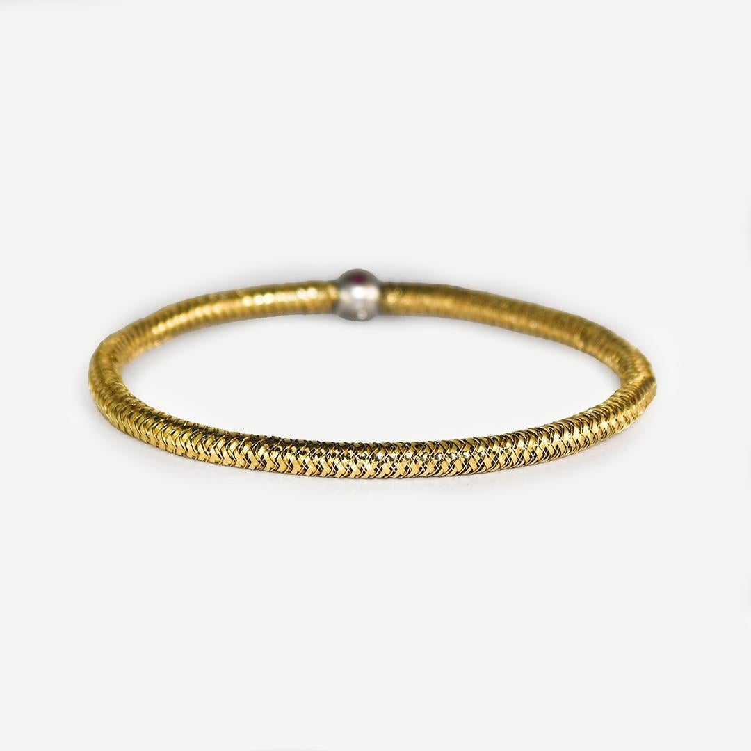 Bracelet extensible en or jaune 18 carats 6,4 g Unisexe en vente