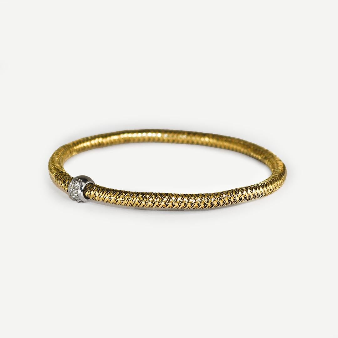 18K Yellow Gold Flex Bracelet 6.4g For Sale 1