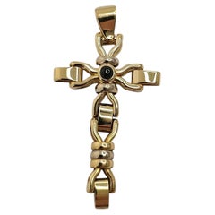 18K Yellow Gold Flexible Cross Pendant #25753
