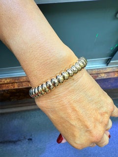 Bracciale Bangle scanalato in oro giallo 18k, circa anni '70