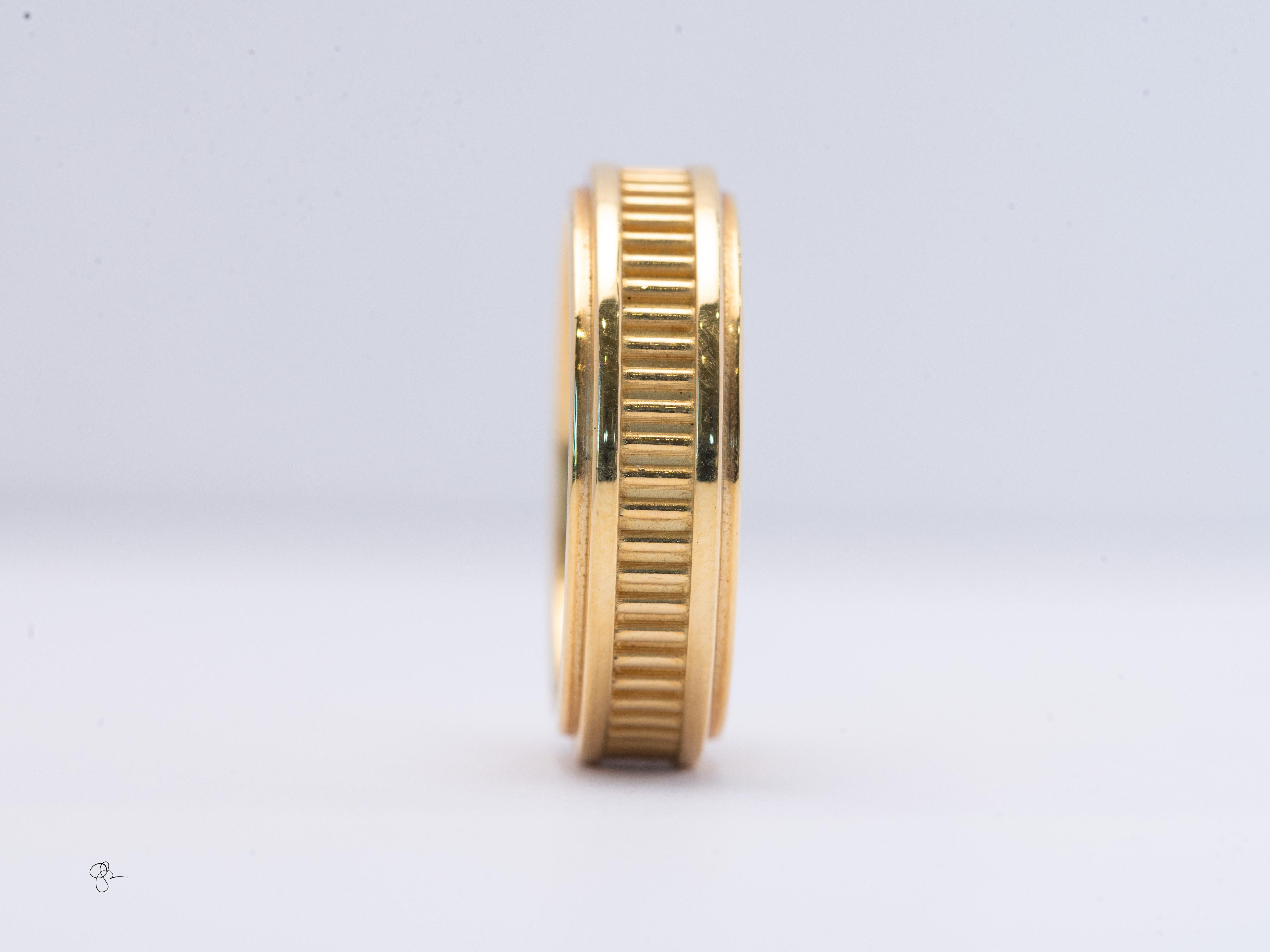 da uomo o donna Fede nuziale da uomo scanalata in oro giallo 18 carati in vendita