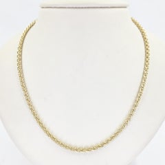 18K Yellow Gold Foxtail Chain Necklace, 3.4mm, 21.1g, 16.25" Length