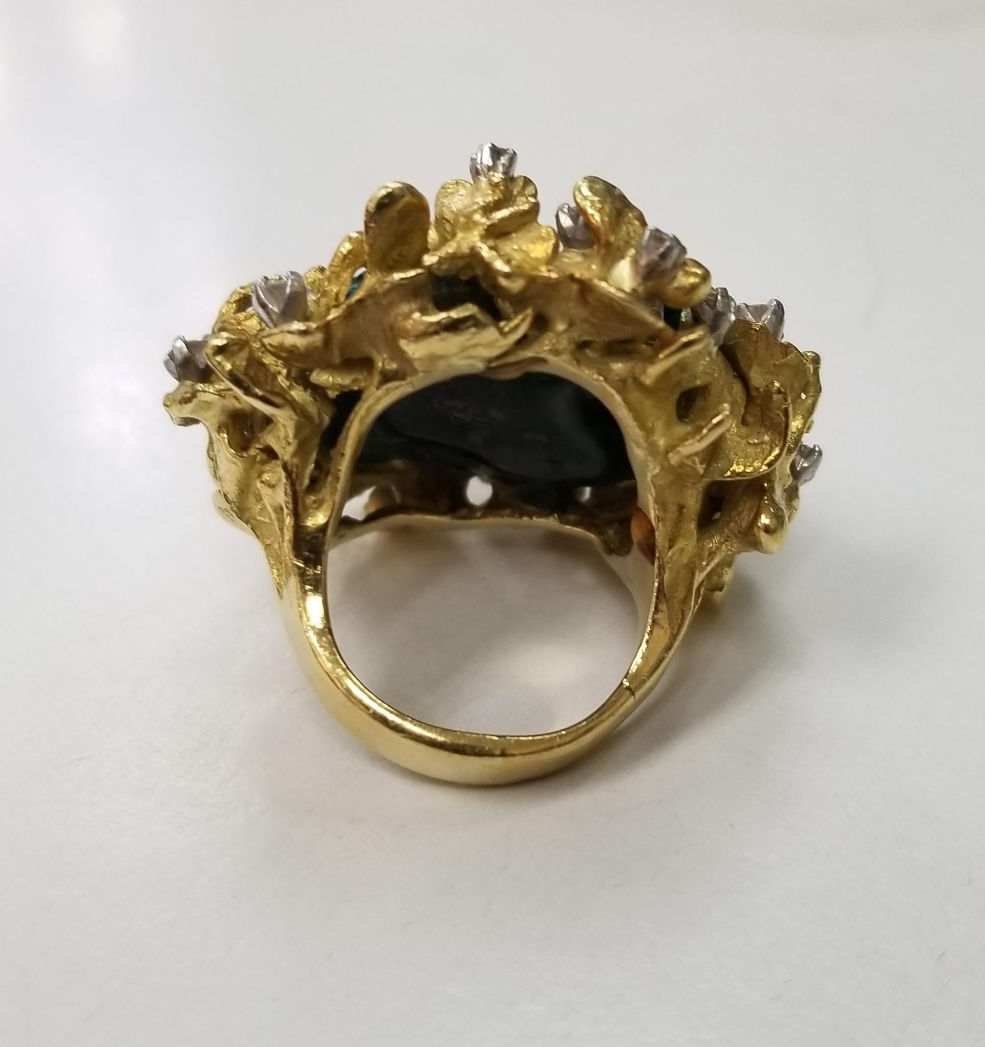 rough emerald ring