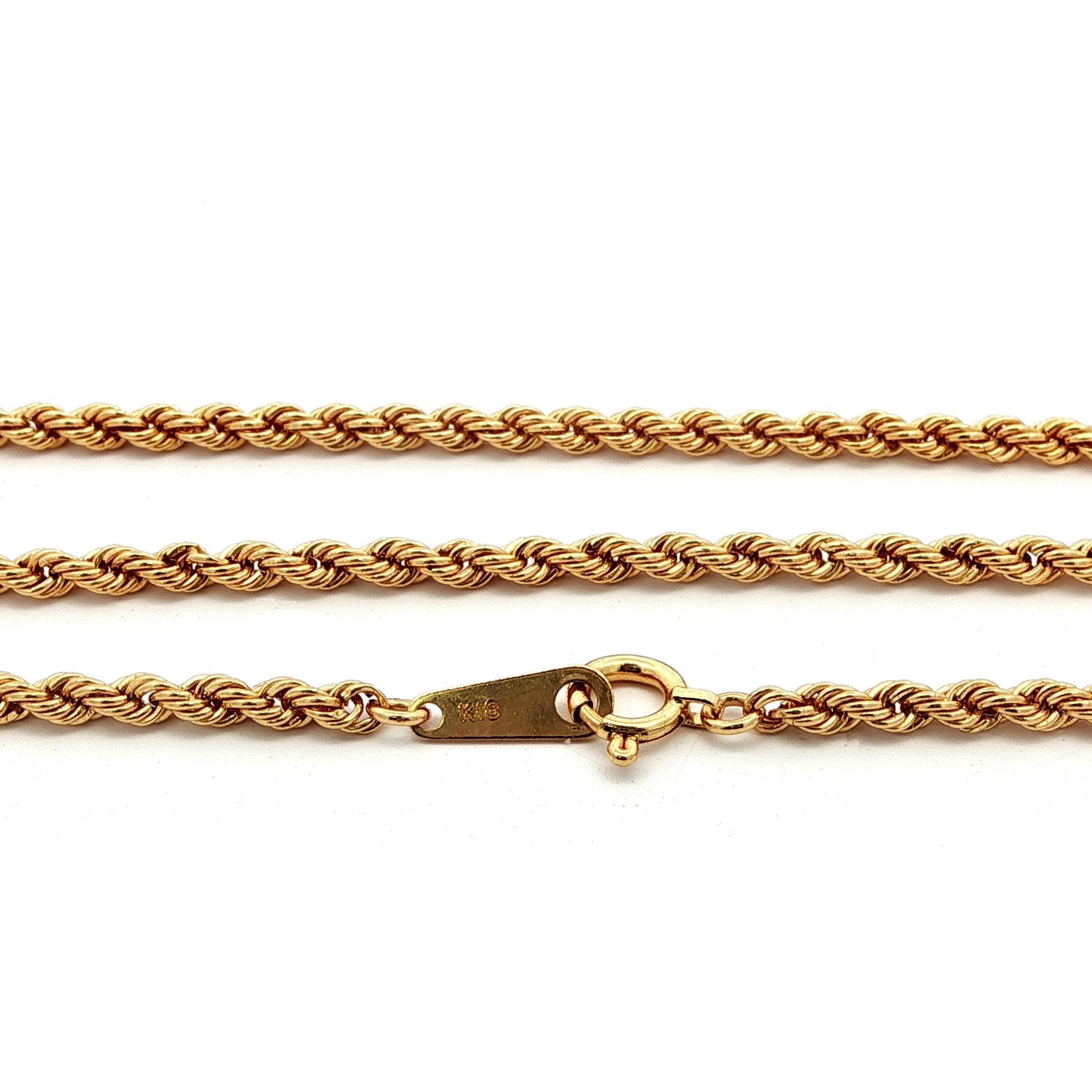 Ciondolo in oro giallo 18k con opale Boulder e diamanti a forma libera e collana con catena a corda in vendita 3