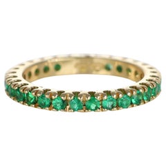18 Karat Gelbgold Eternity-Ring mit Smaragden