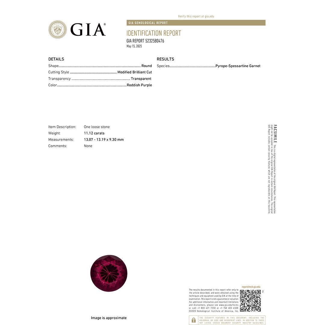 18K Yellow Gold Garnet & Diamond Pendant Unisexe en vente