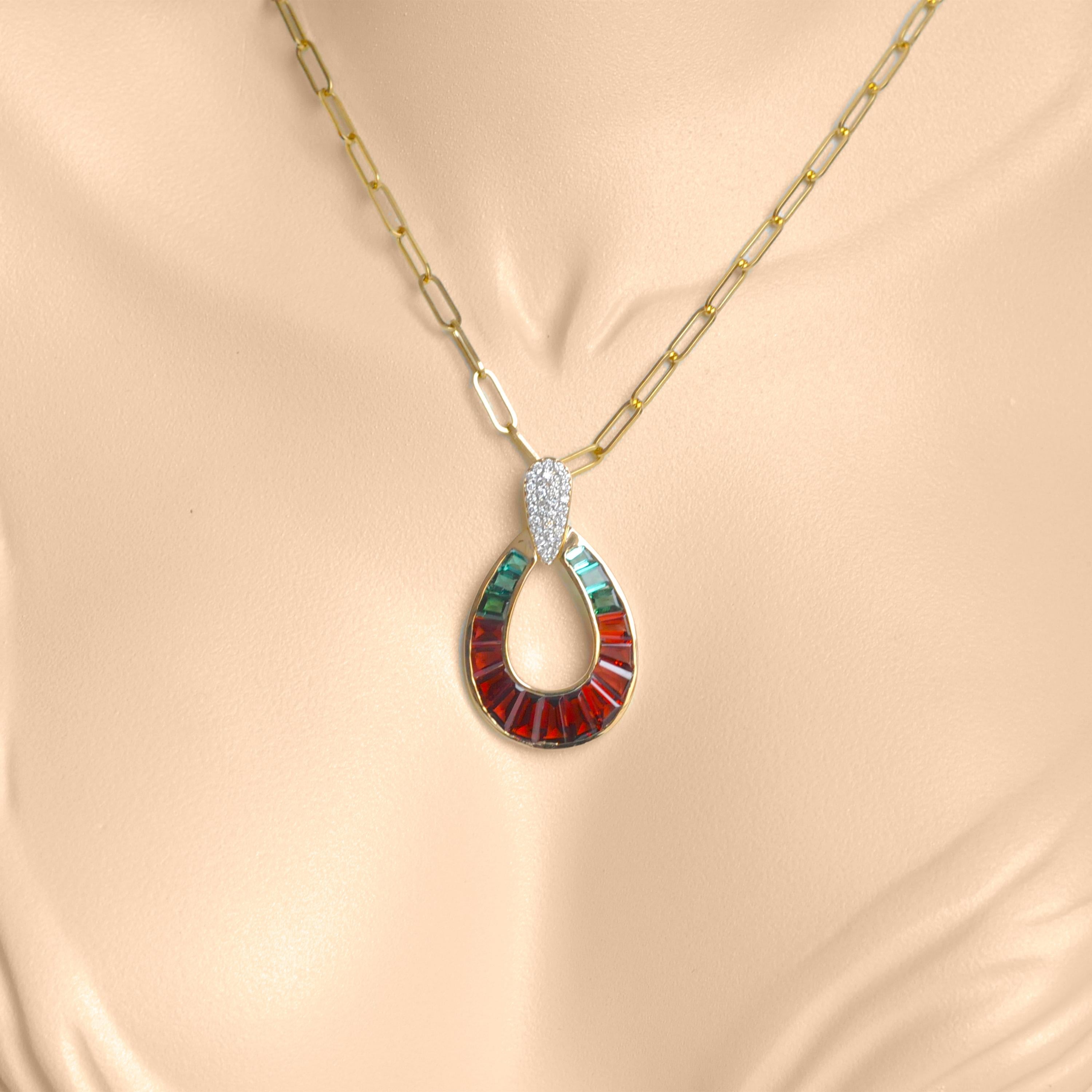 18k gold garnet green tourmaline diamond raindrop pendant

Experience enchantment with our 18K Gold Garnet Green Tourmaline Diamond Raindrop Pendant. Meticulously crafted, it seamlessly blends elegance and sophistication.

Artisans designed the